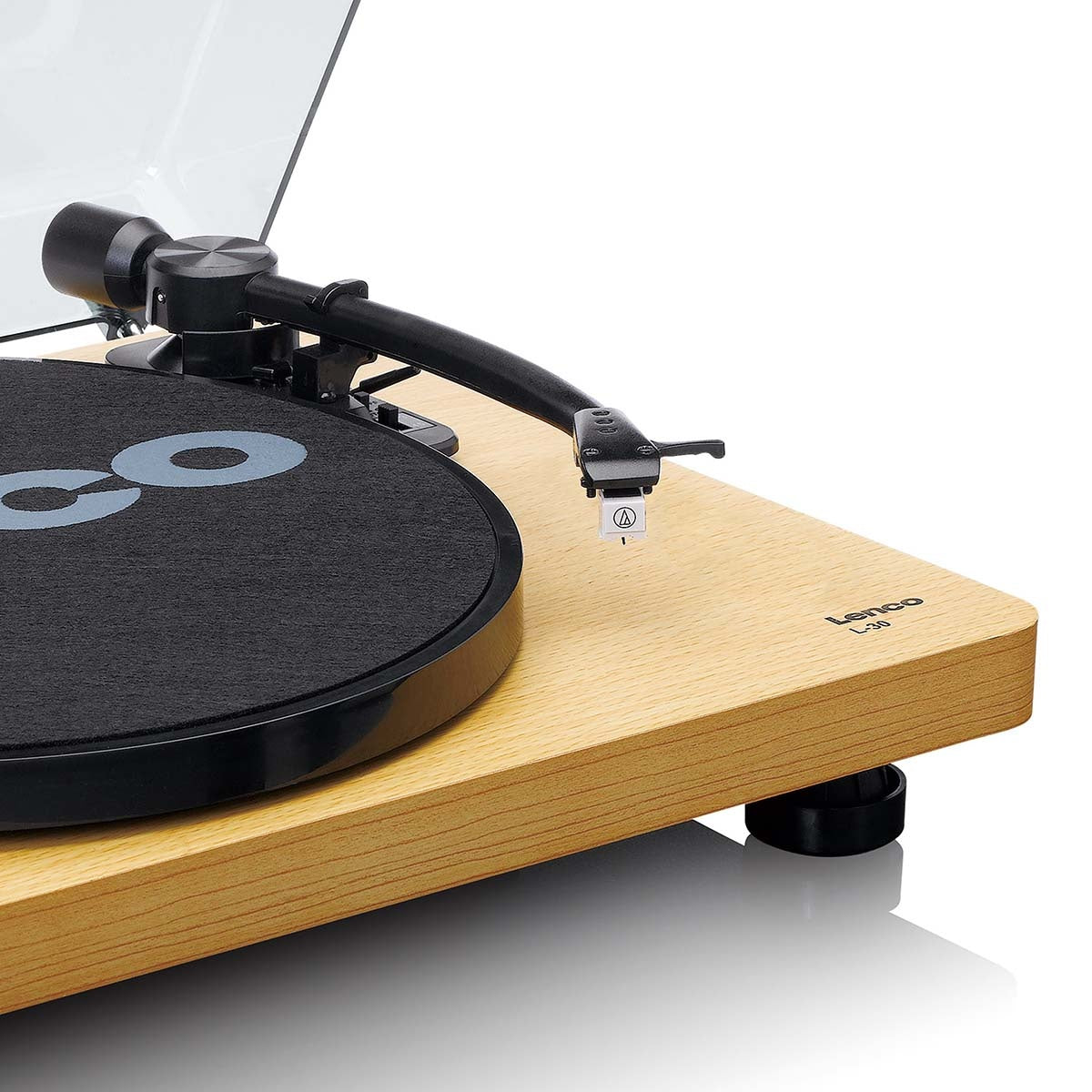Turntable with auto-stop and PC encoding Wood