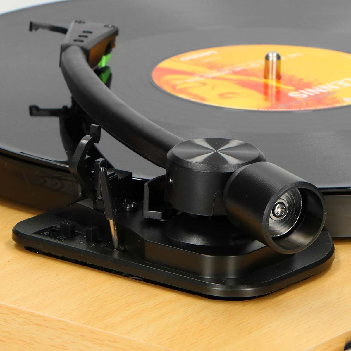 Turntable with auto-stop and PC encoding Wood