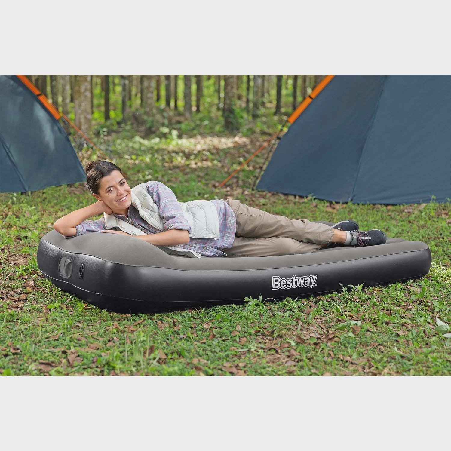 Twin Air Mattress with USB Pump, 1.88m x 99cm x 30cm