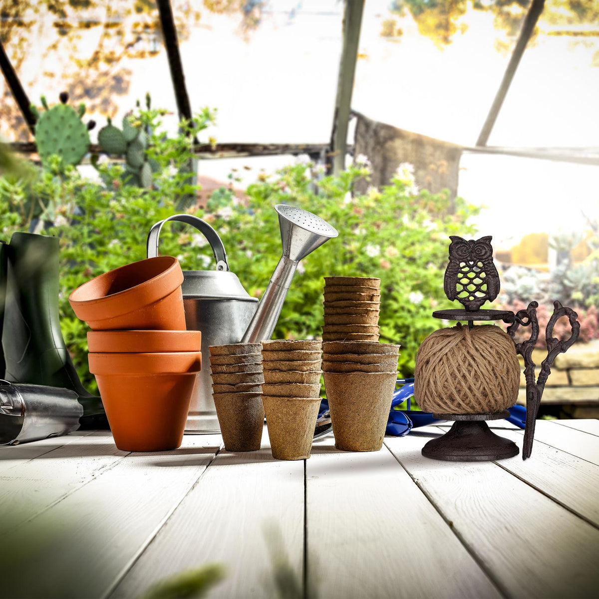 Twine Roll Holder Owl Cast Iron