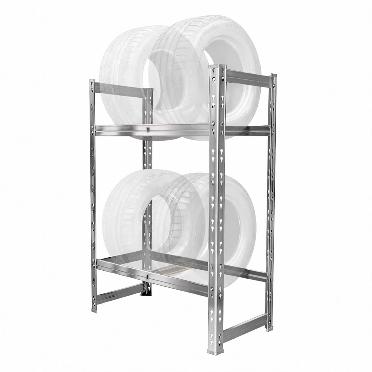 Tyre Rack for 4–6 Tyres, Adjustable Steel Frame