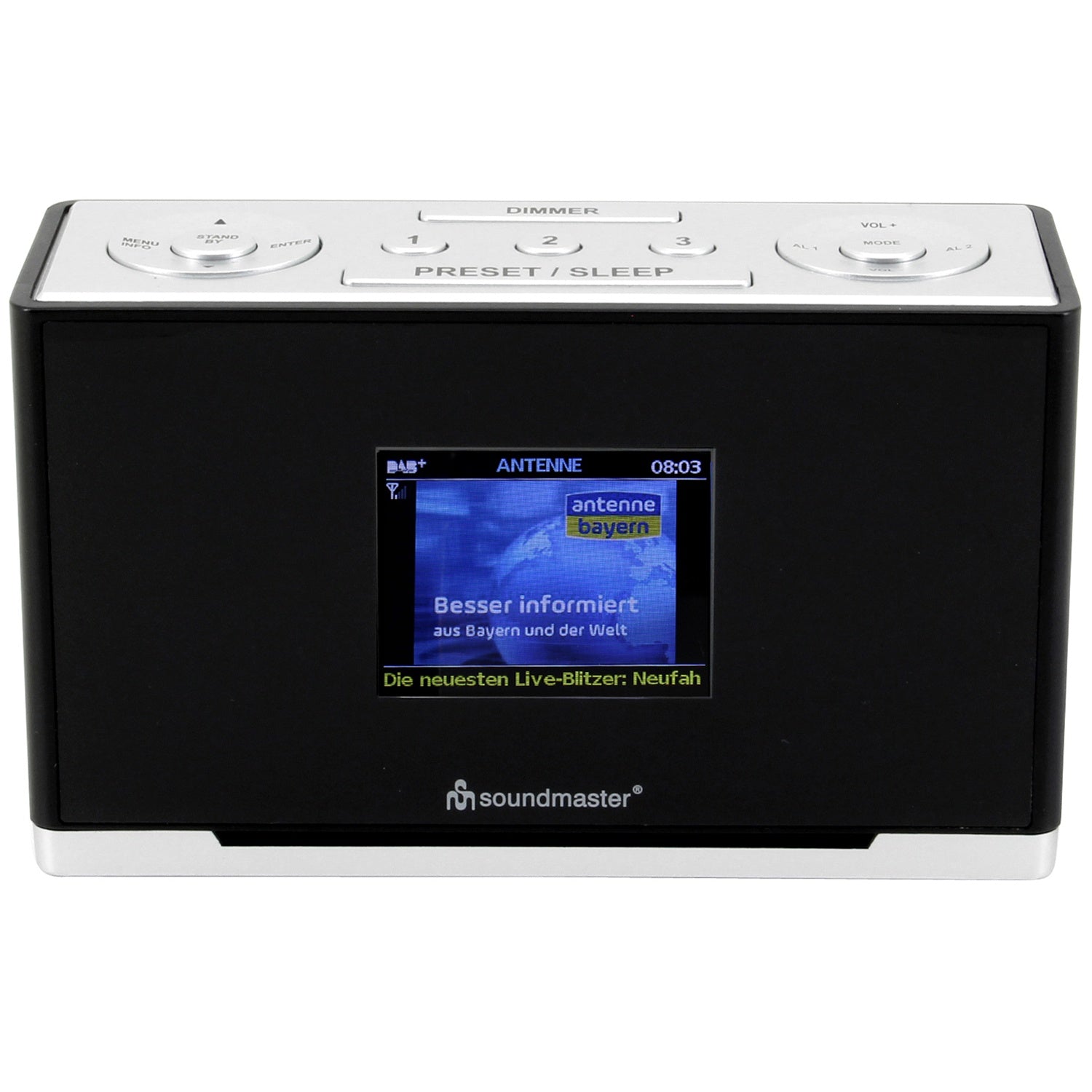 UR240SW DAB+/FM radio with quick dial and clock radio function