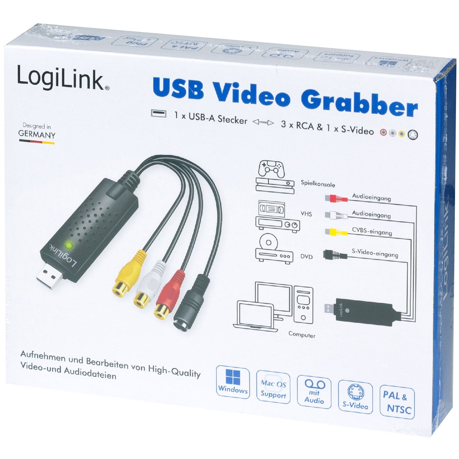 USB 2.0 Audio/Video grabber RCA + SVHS