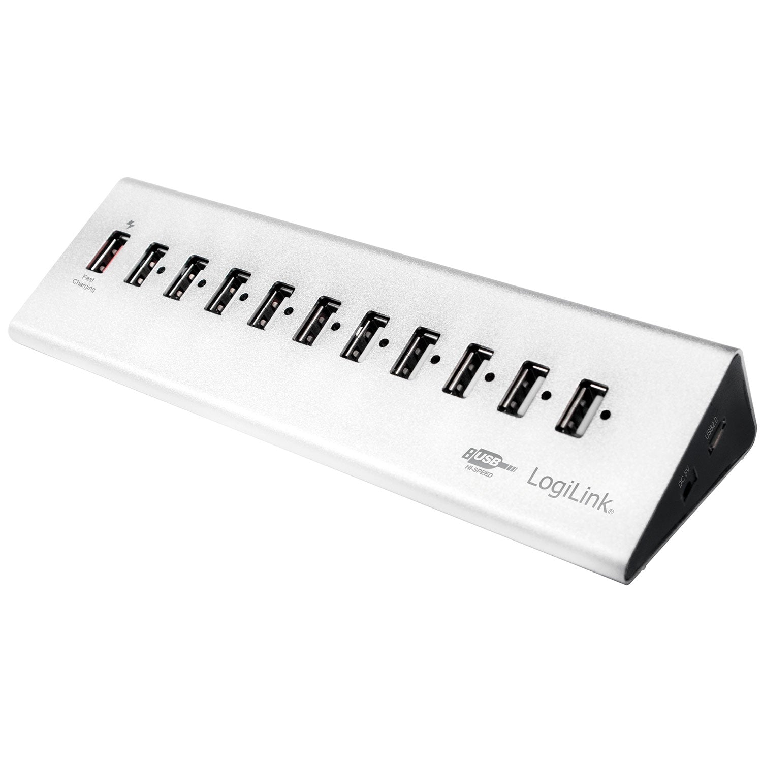 USB 2.0 hub 10+1 fast charge
