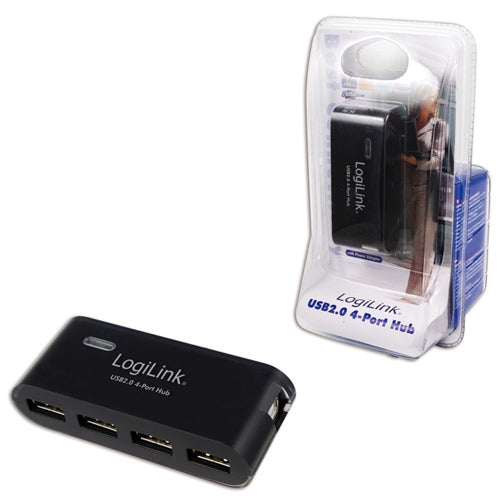 USB 2.0 hub 4-port Black