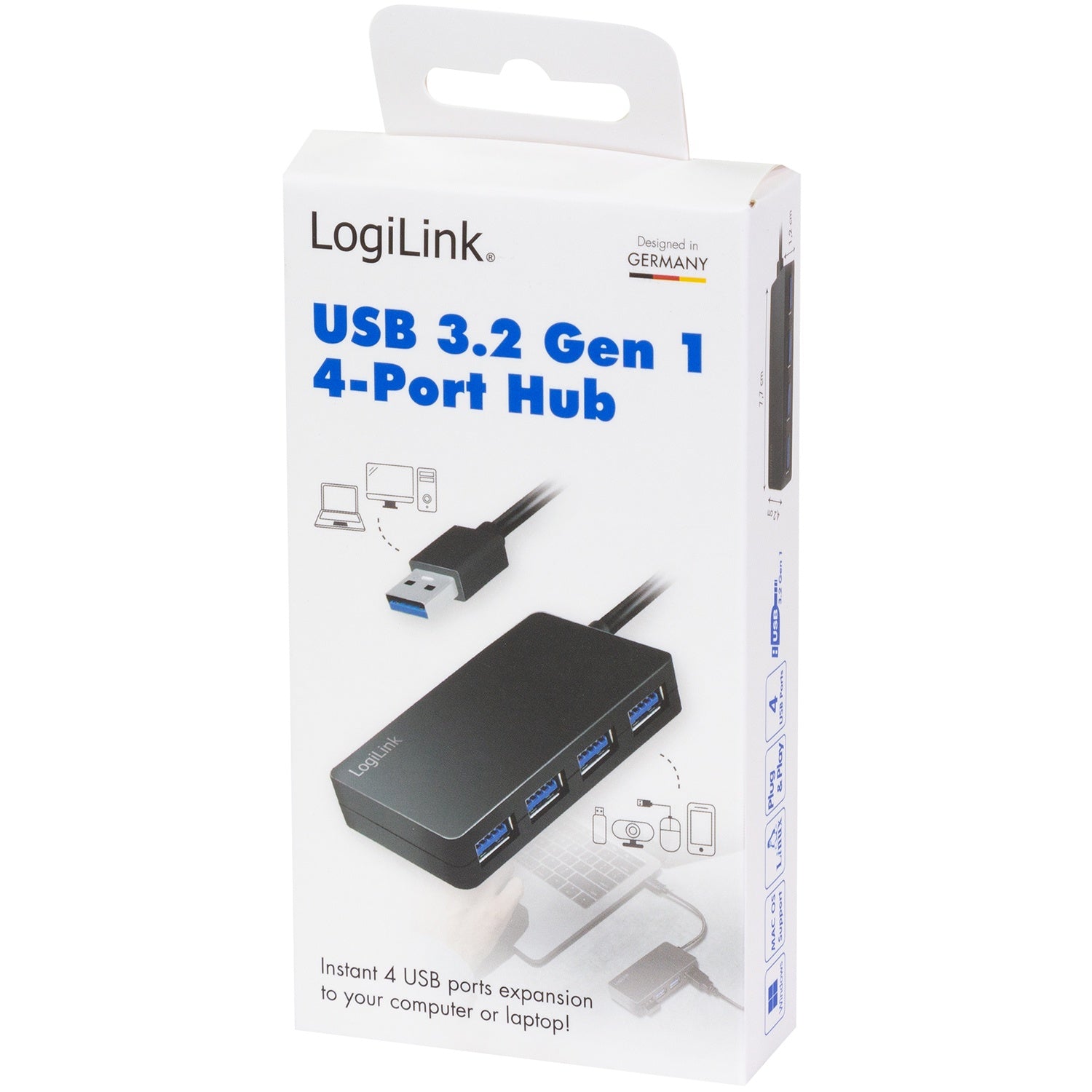 USB 3.0 hub (3.2 Gen1) 4 USB-A ports