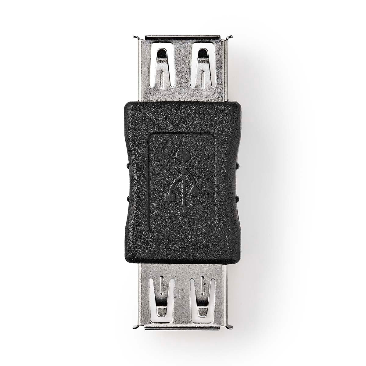 USB-A Adapter | USB 2.0 | USB-A Female | USB-A Female | 480 Mbps | Round | Nickel plated | PVC | Black | Box