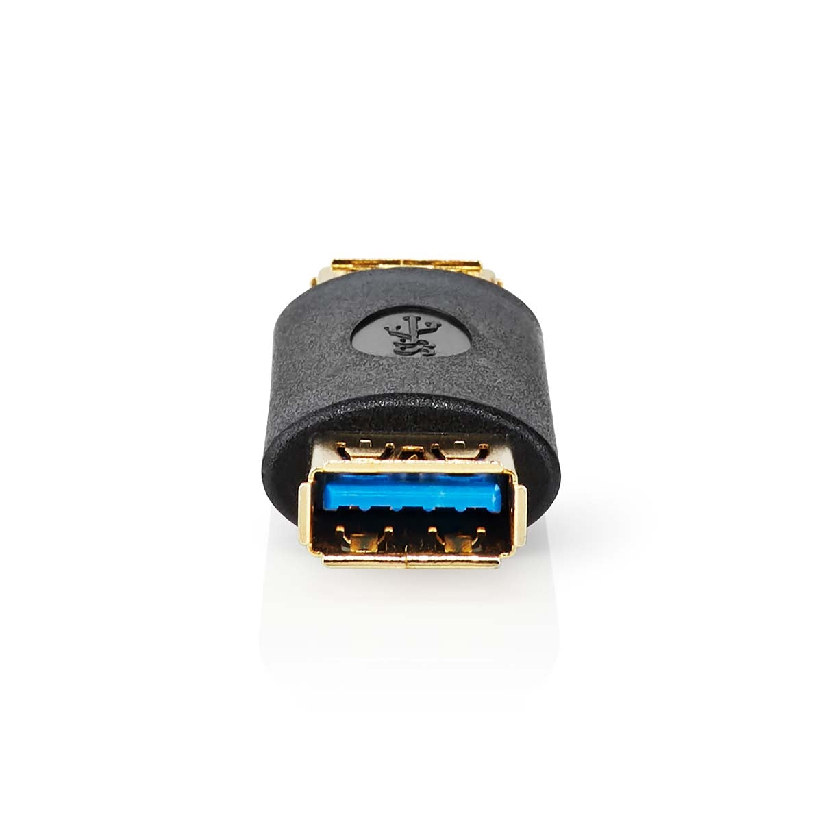 USB-A Adapter | USB 3.2 Gen 1 | USB-A Female | USB-A Female | 5 Gbps | Round | Gold Plated | Anthracite | Box