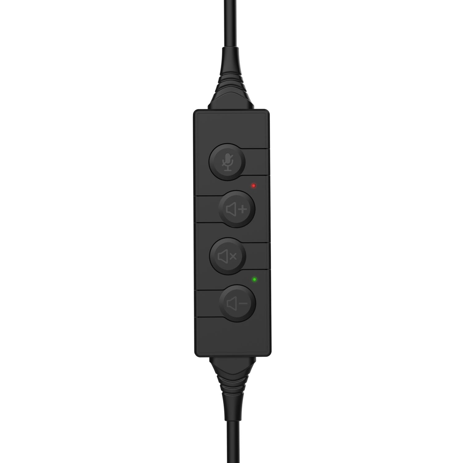 USB-A Headset with Microphone, On-Ear, Black