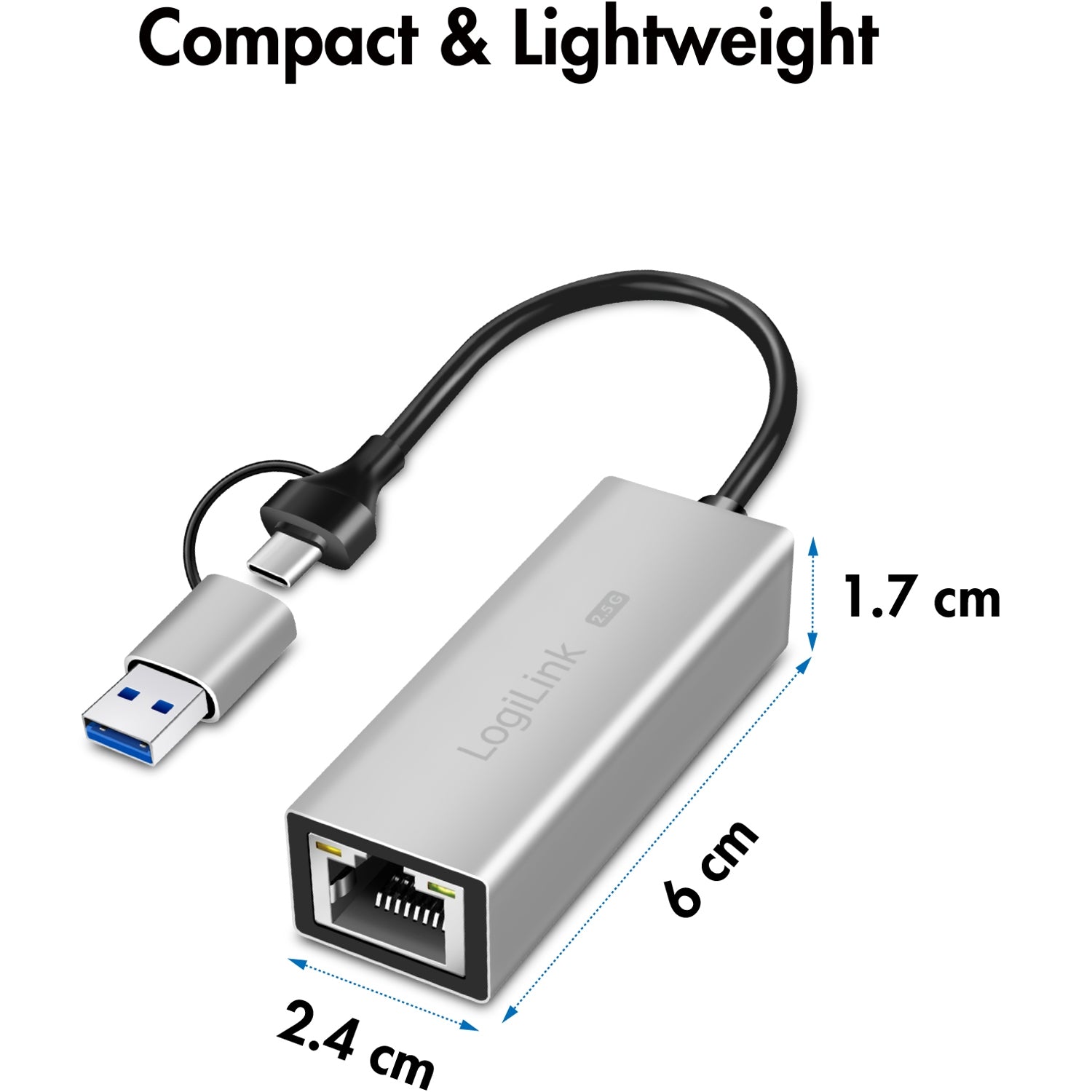 USB-A/USB-C -> 2.5 Gigabit Network adapter RJ45