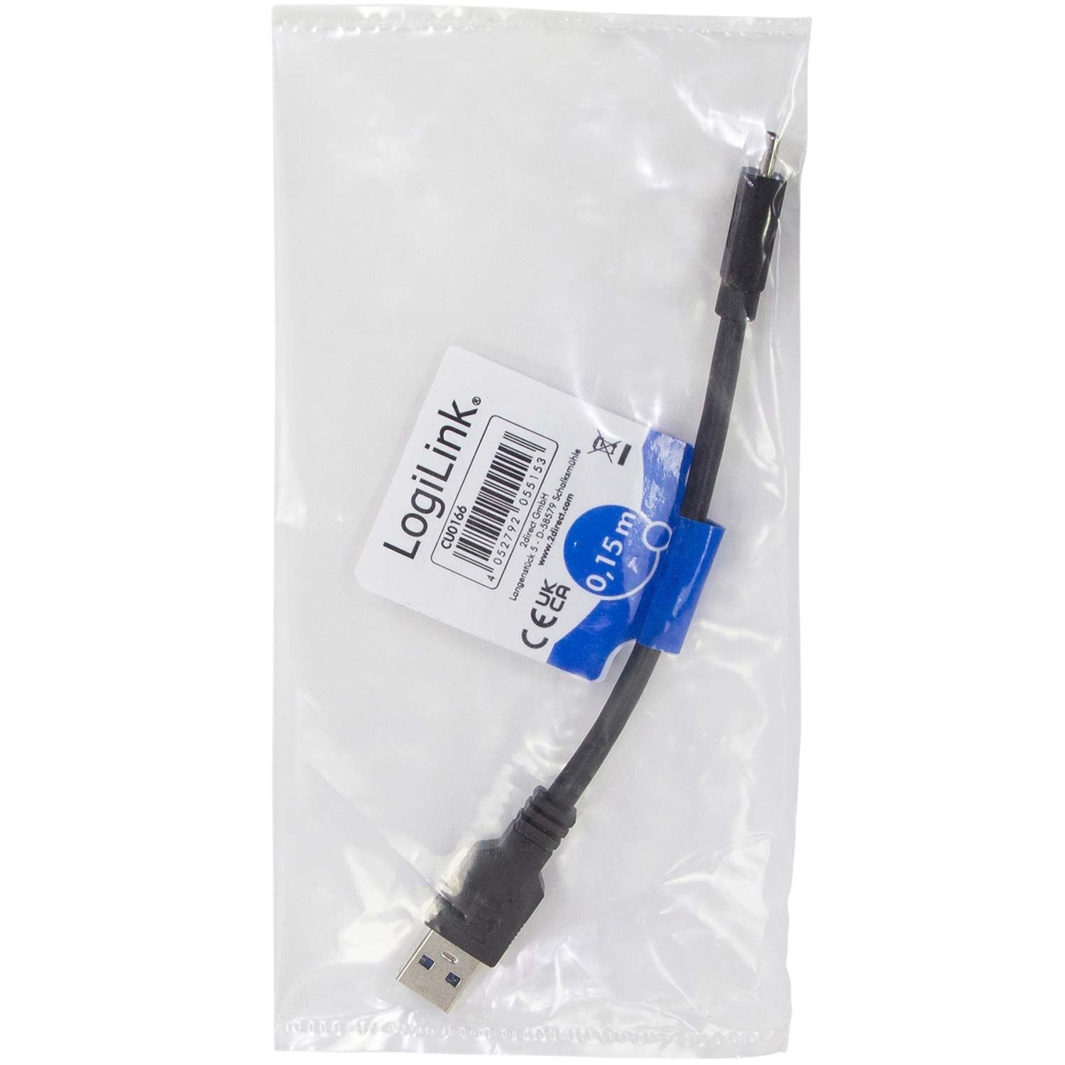 USB-A - USB-C cable USB 3.2 Gen1 15W 0.15m