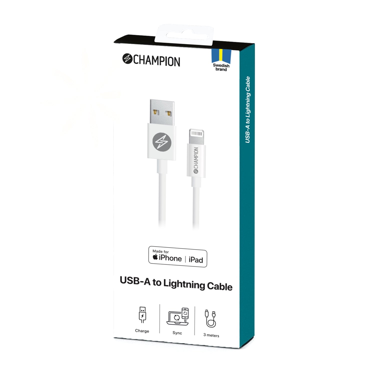 USB-A to Lightning Cable 3m White