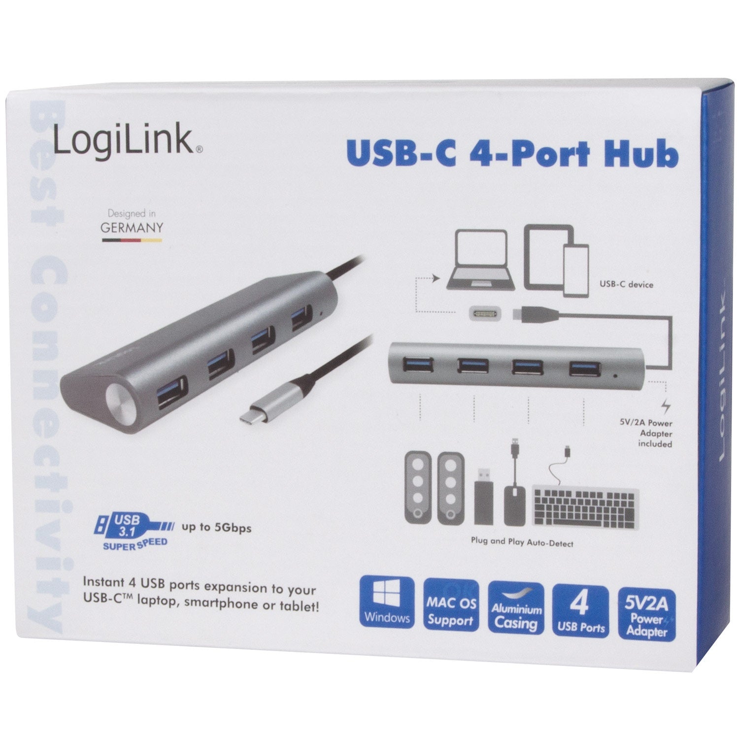 USB-C 4-port USB hub