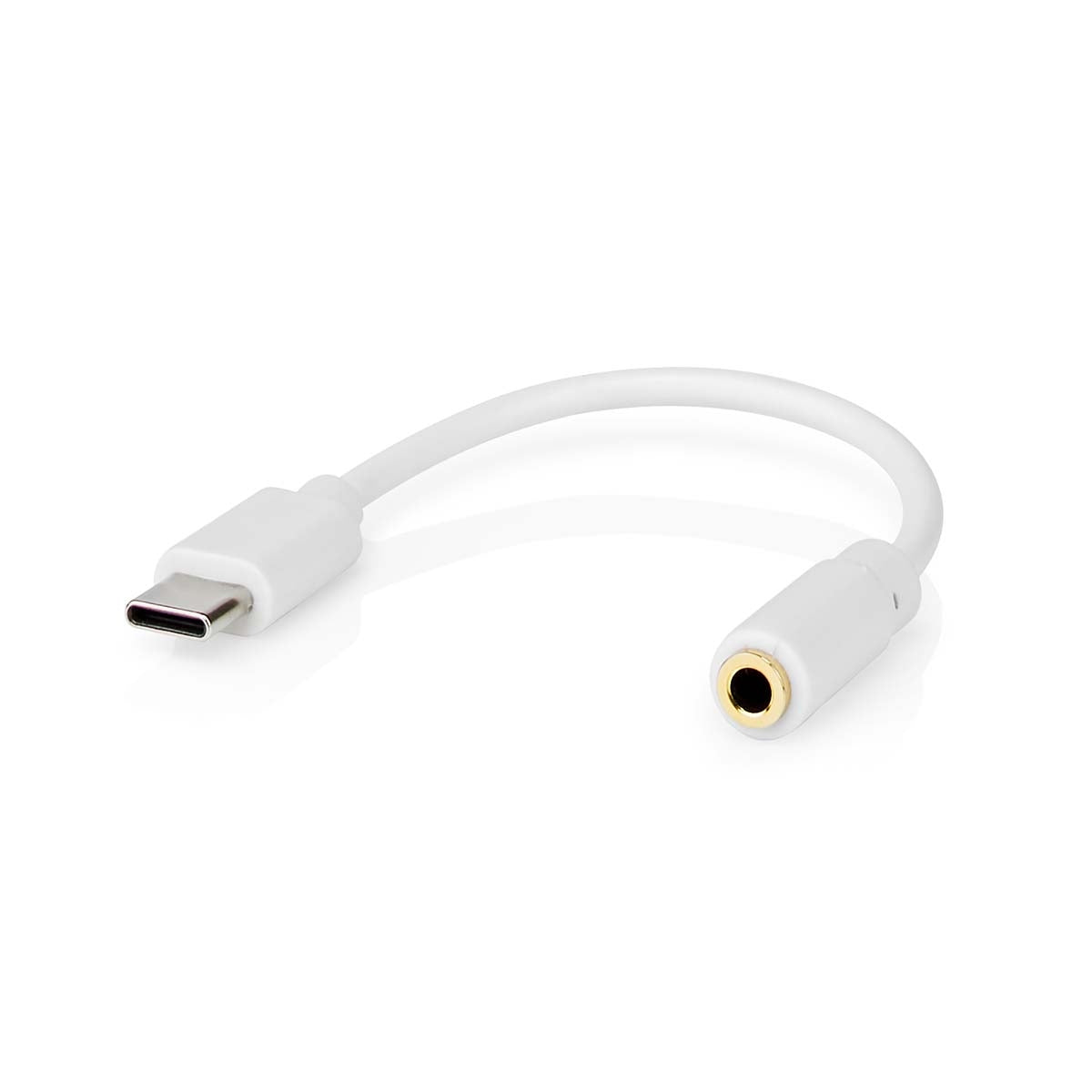 USB-C™ Adapter | USB 2.0 | USB-C™ Male | 3.5 mm Female | 0.10 m | Round | Nickel Plated | PVC | White | Box