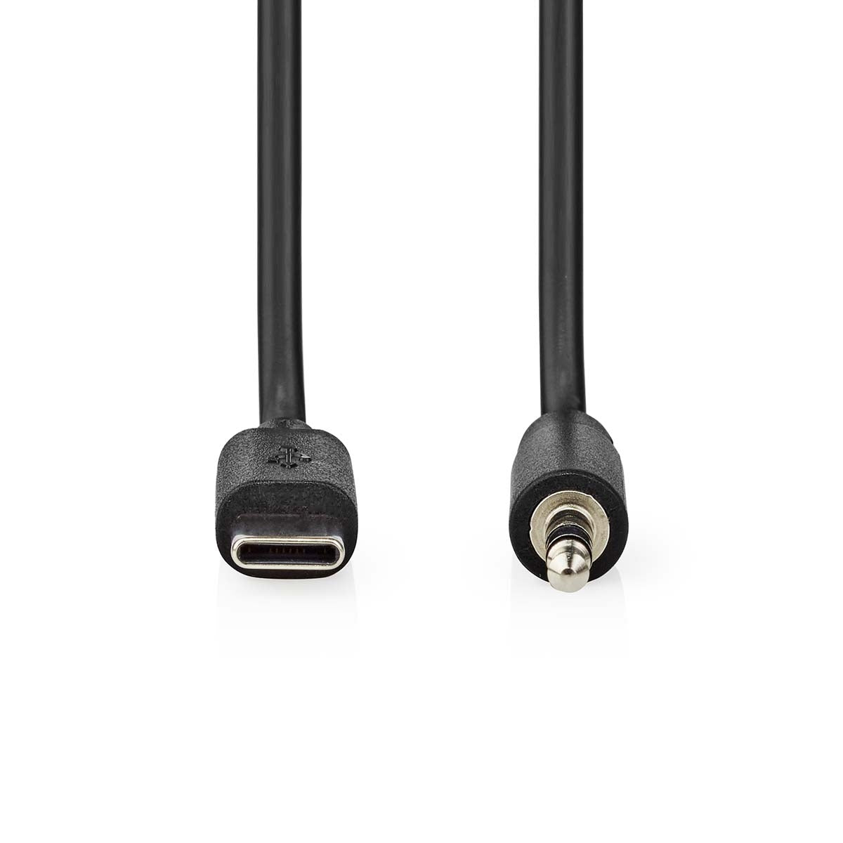 USB-C™ Adapter | USB 2.0 | USB-C™ Male | 3.5 mm Male | 1.00 m | Round | Nickel Plated | PVC | Black | Box