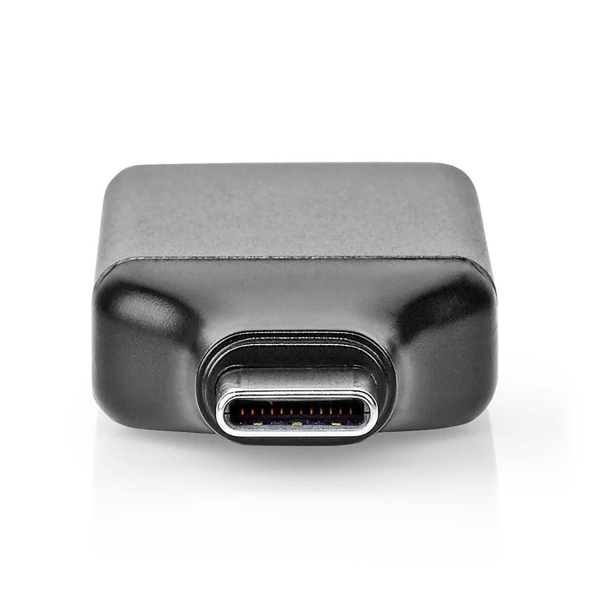 USB-C™ Adapter | USB 3.2 Gen 1 | USB-C™ Male | DisplayPort Female | 4K@60Hz | Round | Nickel Plated | Grey/Black | Envelope