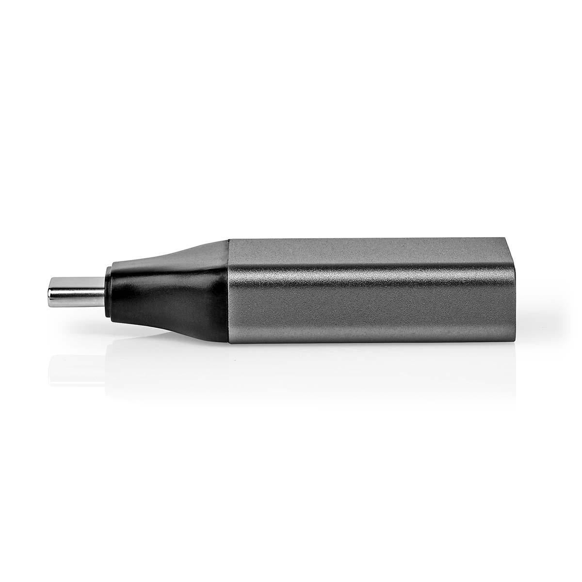 USB-C™ Adapter | USB 3.2 Gen 1 | USB-C™ Male | DisplayPort Female | 4K@60Hz | Round | Nickel Plated | Grey/Black | Envelope