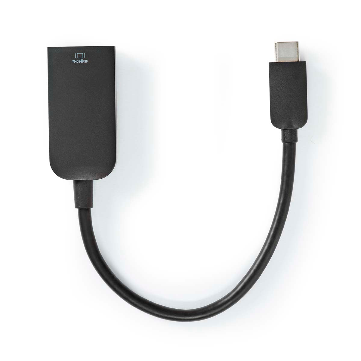 USB-C™ Adapter | USB 3.2 Gen 1 | USB-C™ Male | HDMI™ Female | 4K@60Hz | 0.20 m | Round | Nickel Plated | PVC | Black | Box