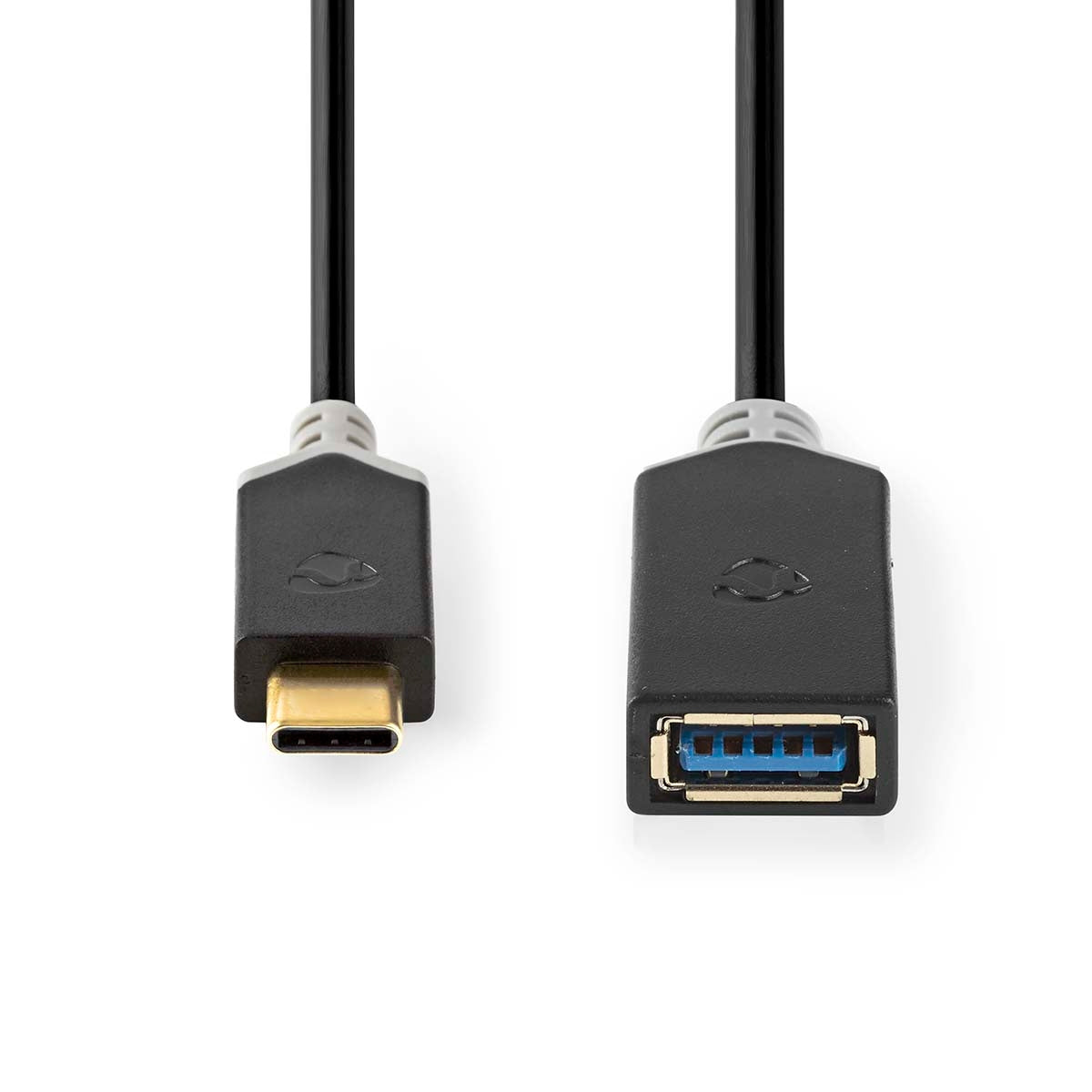 USB-C™ Adapter | USB 3.2 Gen 1 | USB-C™ Male | USB-A Female | 5 Gbps | 0.15 m | Round | Nickel Plated | PVC | Anthracite | Box