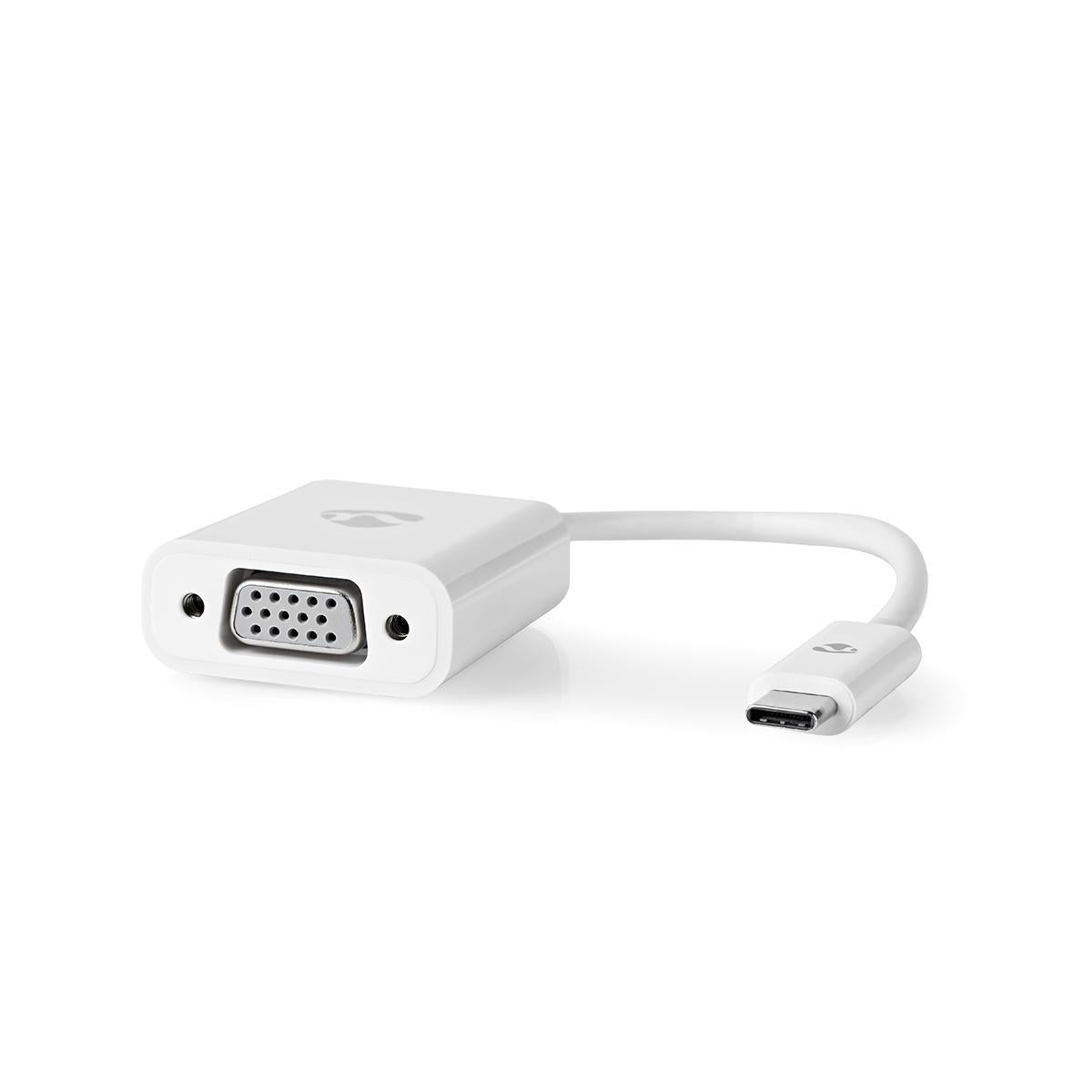 USB-C™ Adapter | USB 3.2 Gen 1 | USB-C™ Male | VGA female 15p | 1080p | 5 Gbps | 0.20 m | Round | Nickel Plated | PVC | White | Plastic bag