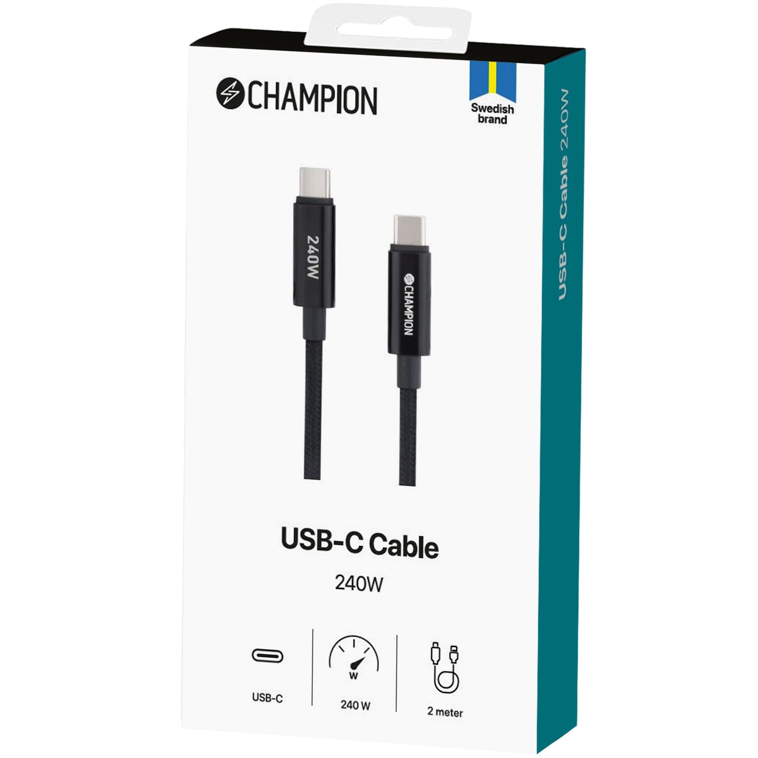 USB-C Cable 240W, 2m, Black
