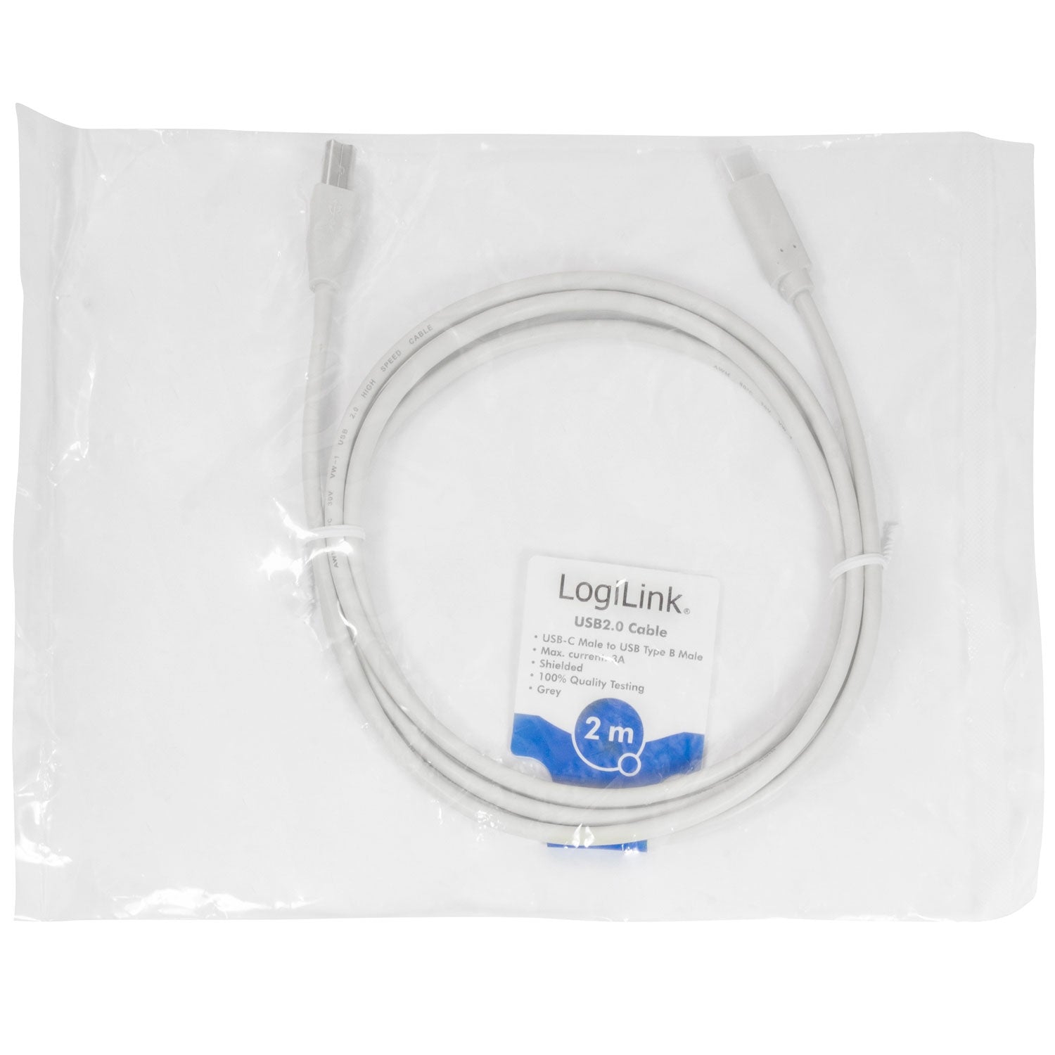 USB-C - USB-B 2.0 2 meters