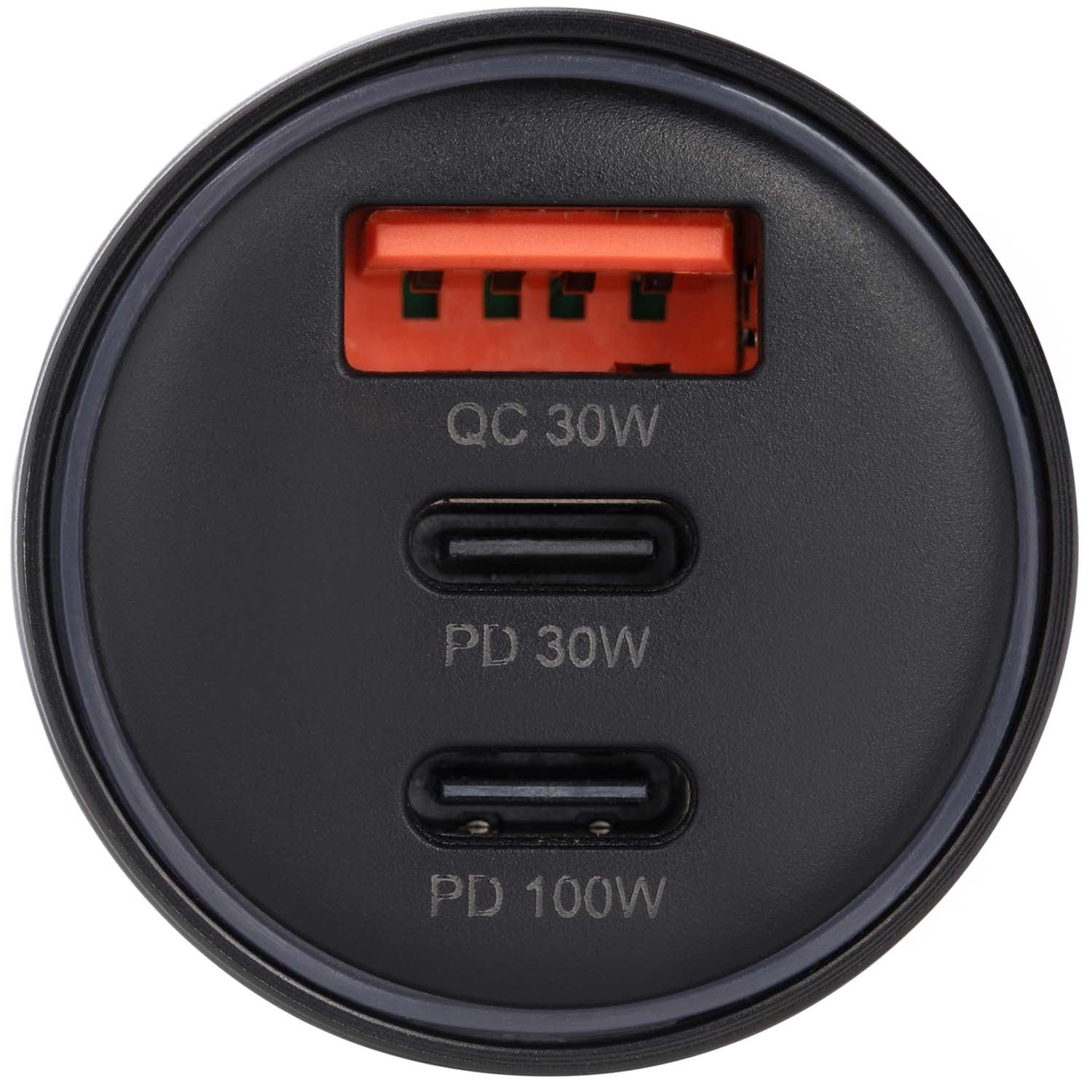 USB Charger 130W, 3-Port QC/PD, Black