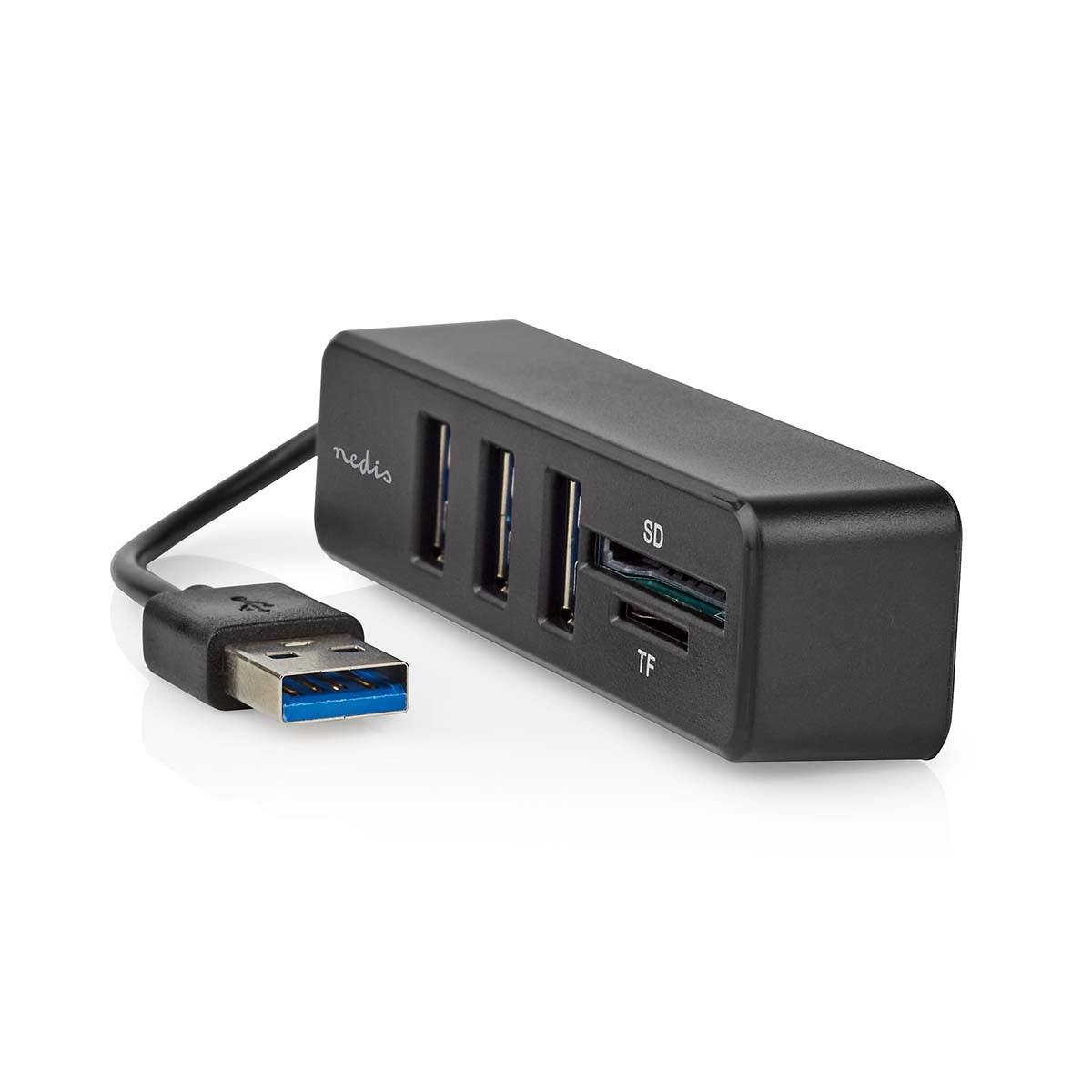 USB Hub | 1x USB-A | 3x USB A Female | 5 port(s) | USB 2.0 | USB Powered | SD & MicroSD