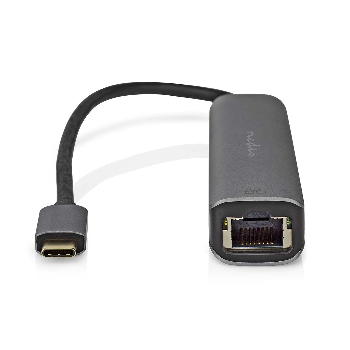 USB Multi-Port Adapter | USB 3.2 Gen 1 | USB-C™ Male | HDMI™ Female / RJ45 Female / 3x USB-A Female | 5 Gbps | 0.20 m | Round | Gold Plated | PVC | Anthracite | Box
