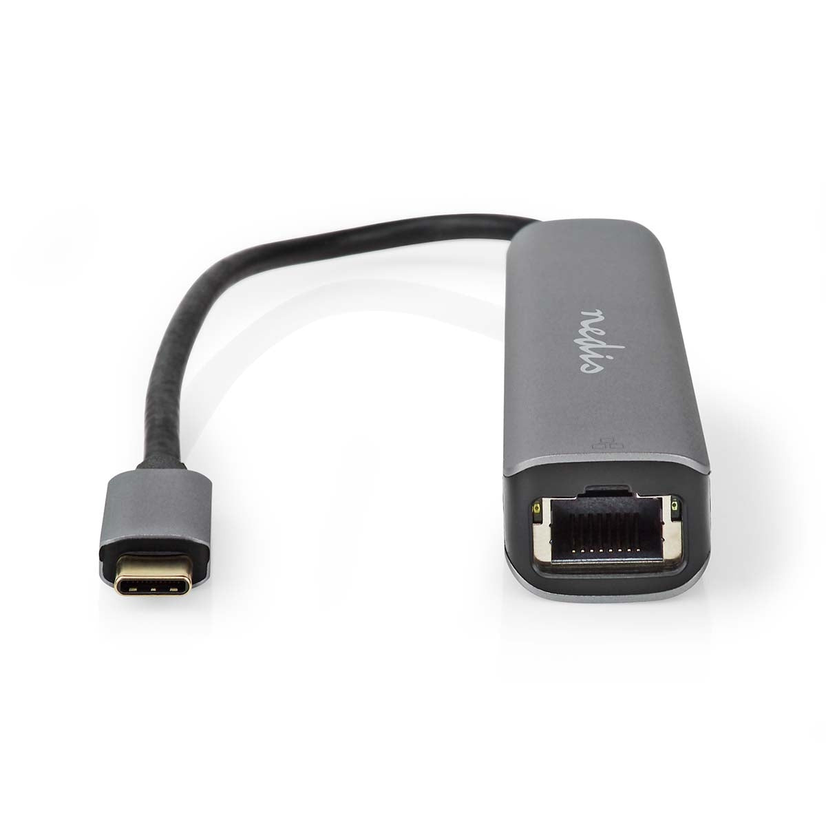 USB Multi-Port Adapter | USB 3.2 Gen 1 | USB-C™ Male | HDMI™ Output / RJ45 Female / USB-A Female / USB-C™ Female | 5 Gbps | 0.20 m | Round | Gold Plated | PVC | Anthracite | Box