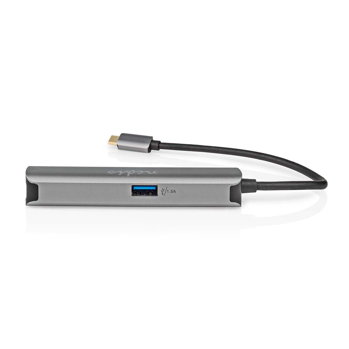 USB Multi-Port Adapter | USB 3.2 Gen 1 | USB-C™ Male | HDMI™ Output / RJ45 Female / USB-A Female / USB-C™ Female | 5 Gbps | 0.20 m | Round | Gold Plated | PVC | Anthracite | Box