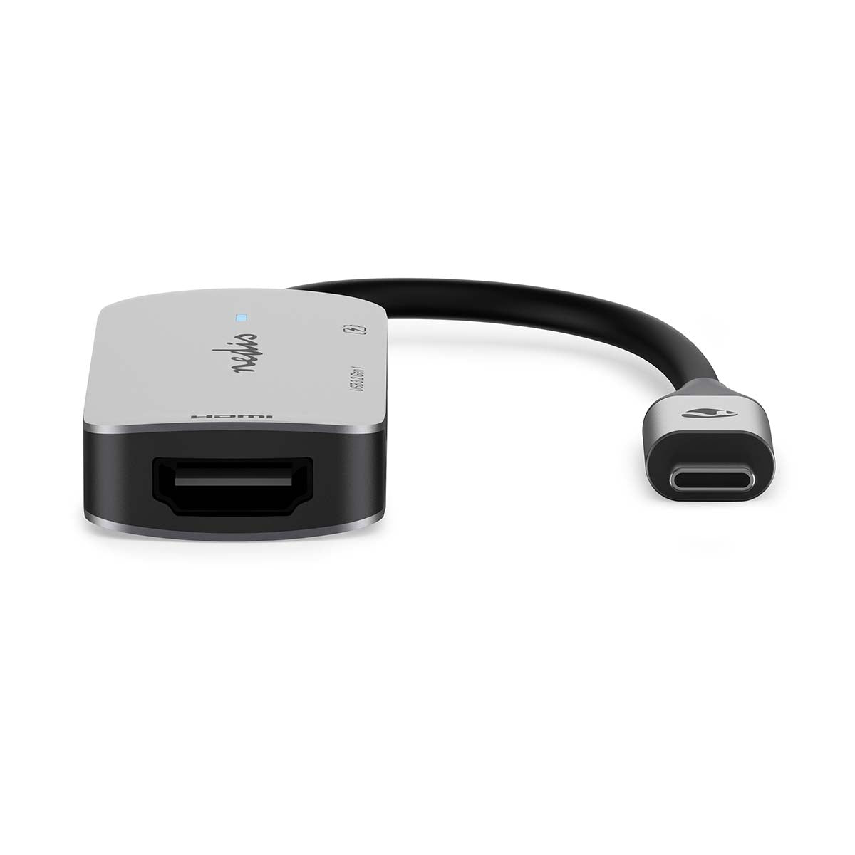USB Multi-Port Adapter | USB 3.2 Gen 1 | USB-C™ Male | HDMI™ Output / USB-A Female / USB-C™ Female | 5 Gbps | 0.10 m | Round | Nickel Plated | PVC | Gray | Box
