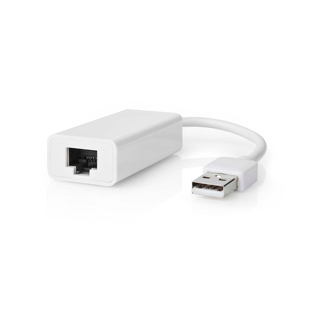 USB Network Card | USB 2.0 | 100 Mbps | USB-A Male | RJ45 Female | 0.20 m | Round | Gold Plated / Nickel Plated | Bare Copper | White | Box