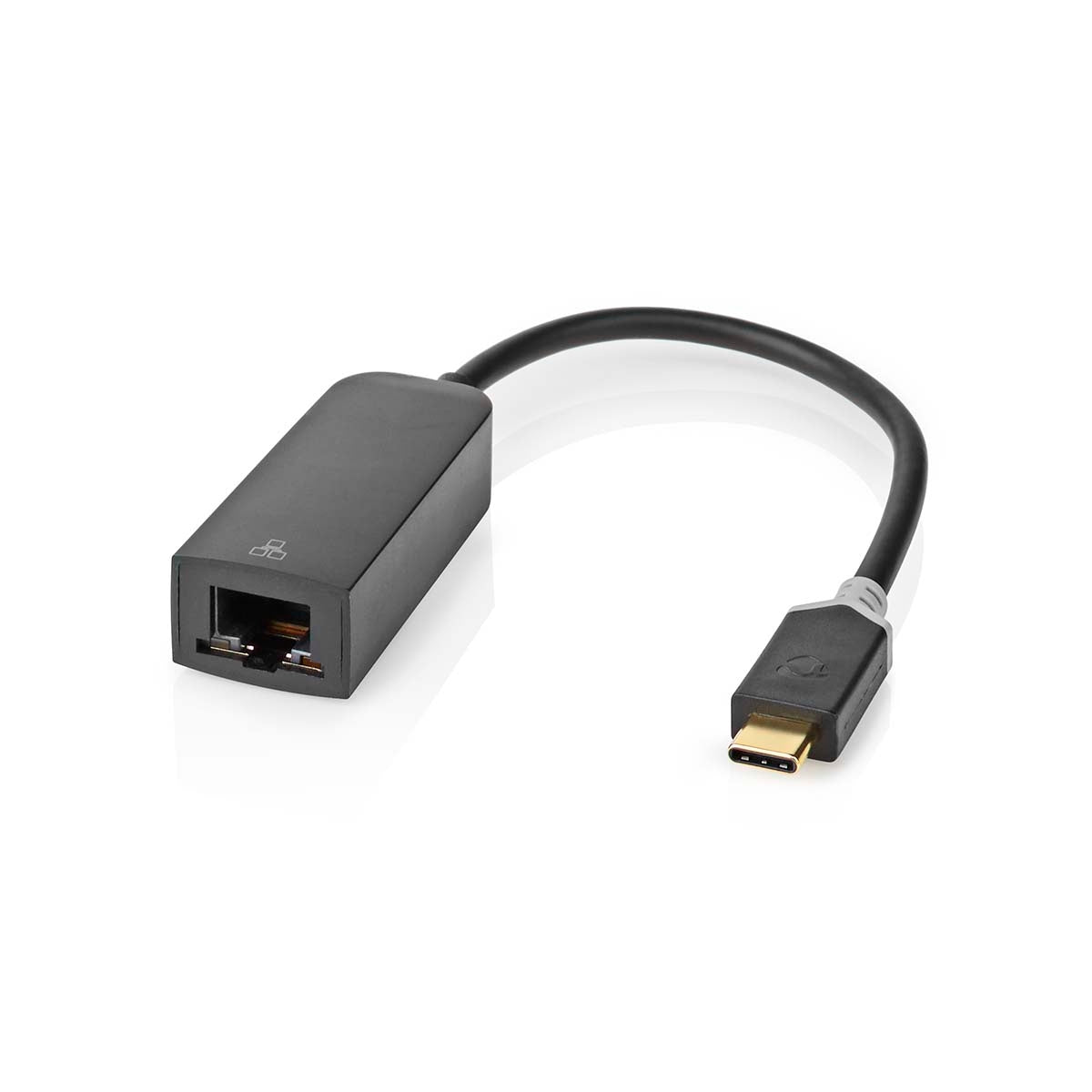 USB Network Card | USB 3.2 Gen 1 | 1000 Mbps | USB-C™ Male | RJ45 Female | 0.20 m | Round | Gold Plated | Tinned Copper | Anthracite | Box