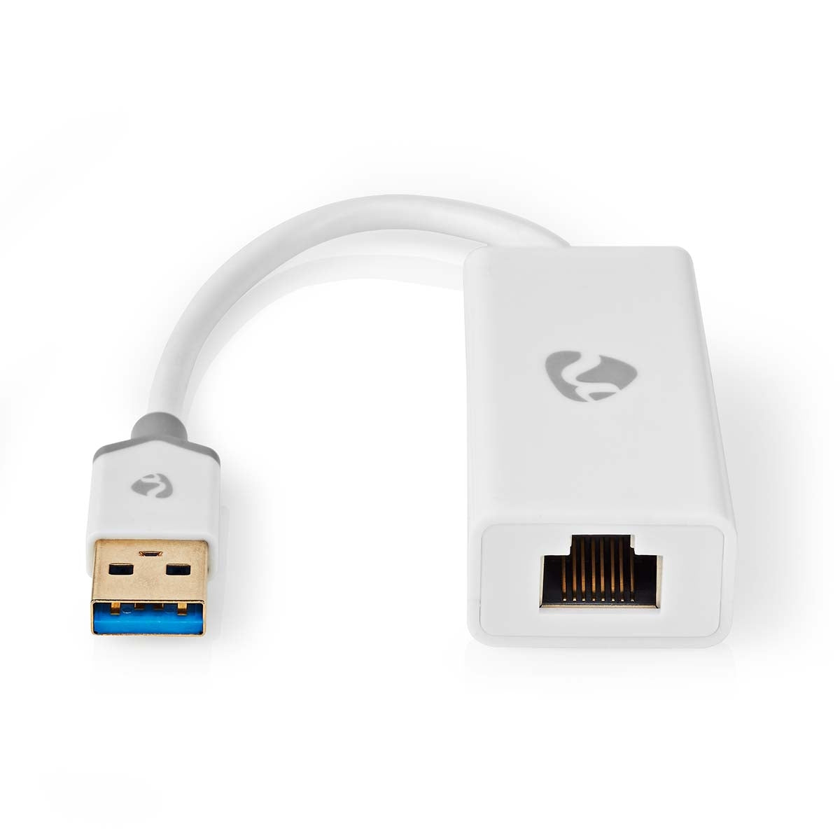 USB Network Card | USB 3.2 Gen 1 | 1 Gbps | USB-A Male | RJ45 Female | 0.20 m | Round | Gold Plated | Bare Copper | White | Box