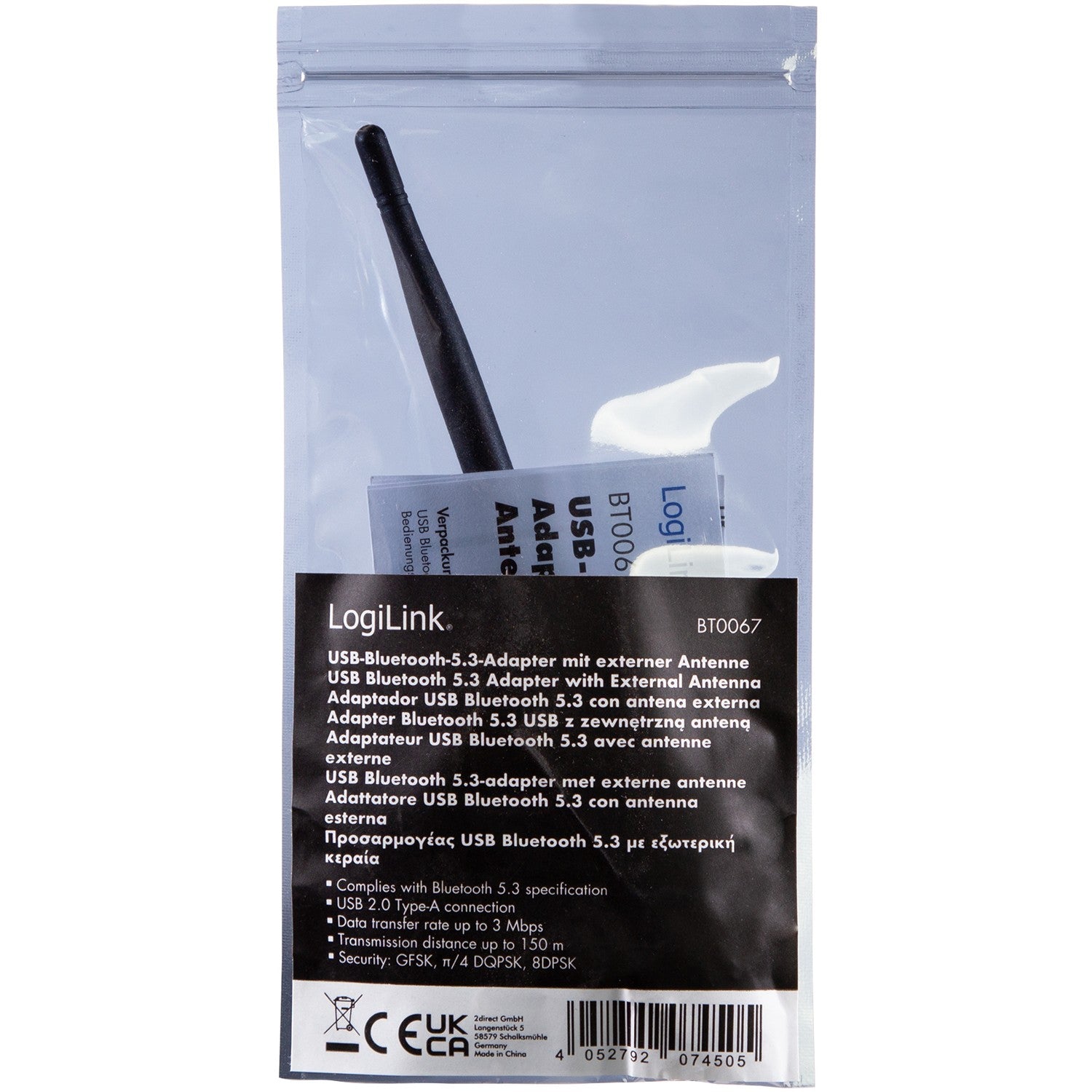 USB adapter Bluetooth 5.3 with antenna 150 m