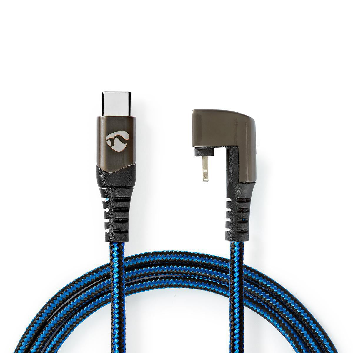 USB cable | USB 2.0 | Apple Lightning, 8-pin | USB-C™ Male | 60 W | 480 Mbps | Nickel Plated | 2.00 m | Round | Braided / Nylon | Blue / Black | Carton with covered window