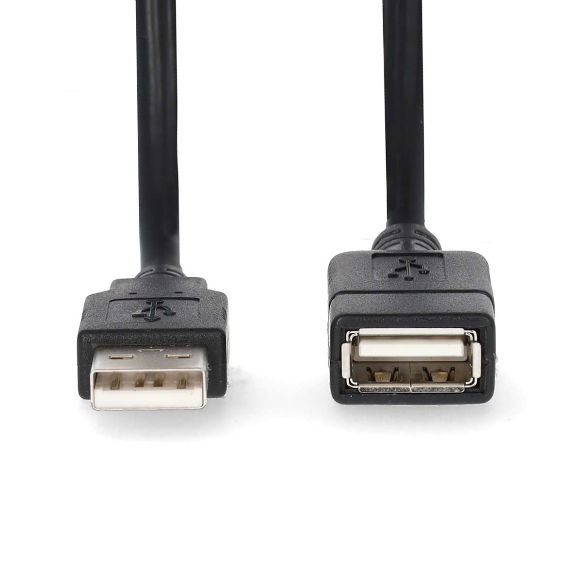 USB cable | USB 2.0 | USB-A Male | USB-A Female | 480 Mbps | Nickel Plated | 3.00 m | Round | PVC | Black | Label