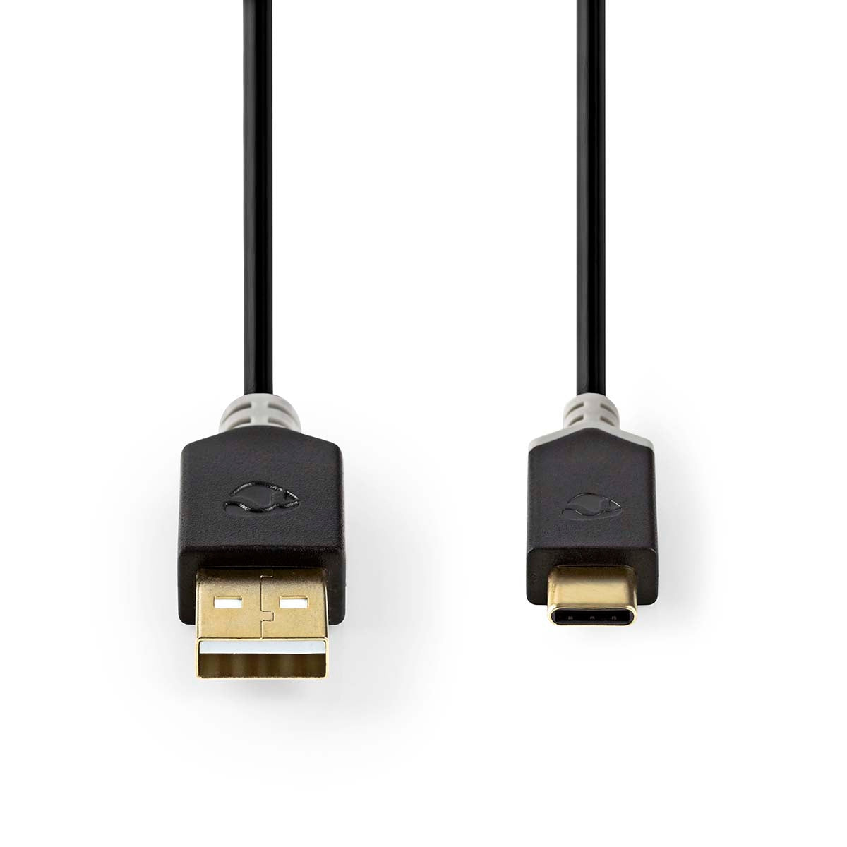 USB cable | USB 2.0 | USB-A Male | USB-C™ Male | 60 W | 480 Mbps | Gold Plated | 2.00 m | Round | PVC | Anthracite | Box