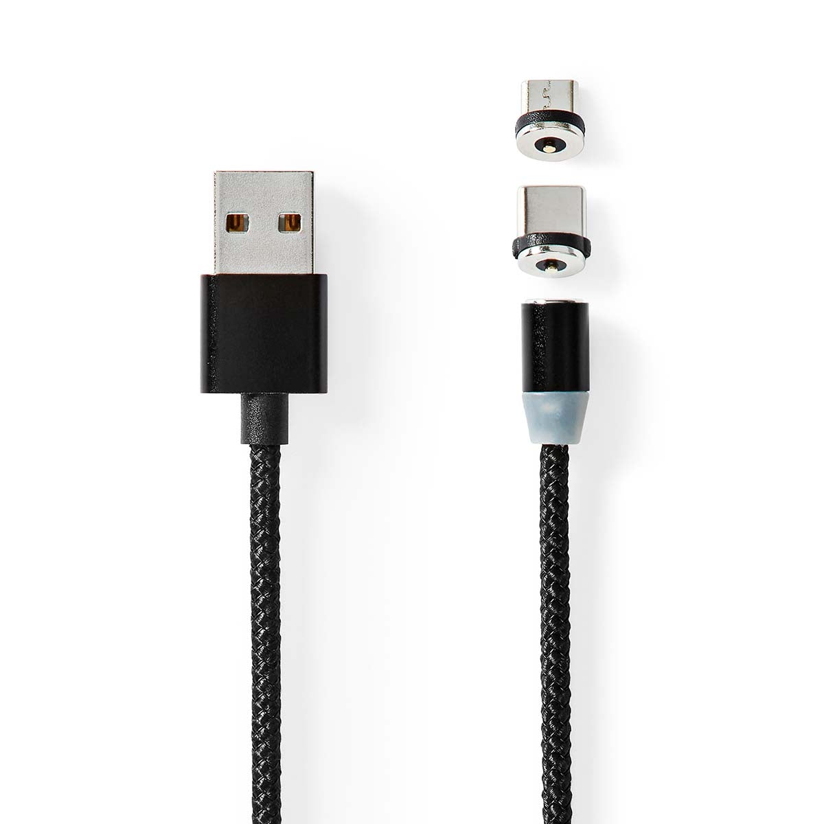 USB cable | USB 2.0 | USB-A Male | USB Micro-B Male / USB-C™ Male | 10 W| No Data Transfer | Nickel Plated | 2.00 m | Round | Nylon | Black | Box
