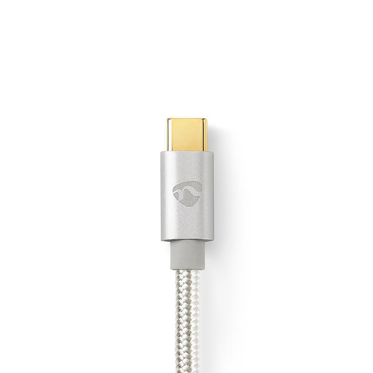 USB cable | USB 2.0 | USB-C™ Male | USB Micro-B Male | 10 W| 480 Mbps | Gold Plated | 2.00 m | Round | Braided / Nylon | Aluminum | Carton with covered window