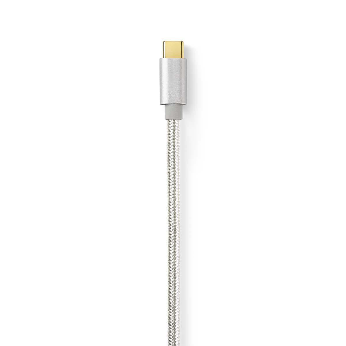 USB cable | USB 2.0 | USB-C™ Male | USB Micro-B Male | 10 W| 480 Mbps | Gold Plated | 3.00 m | Round | Braided / Nylon | Aluminum | Carton with covered window