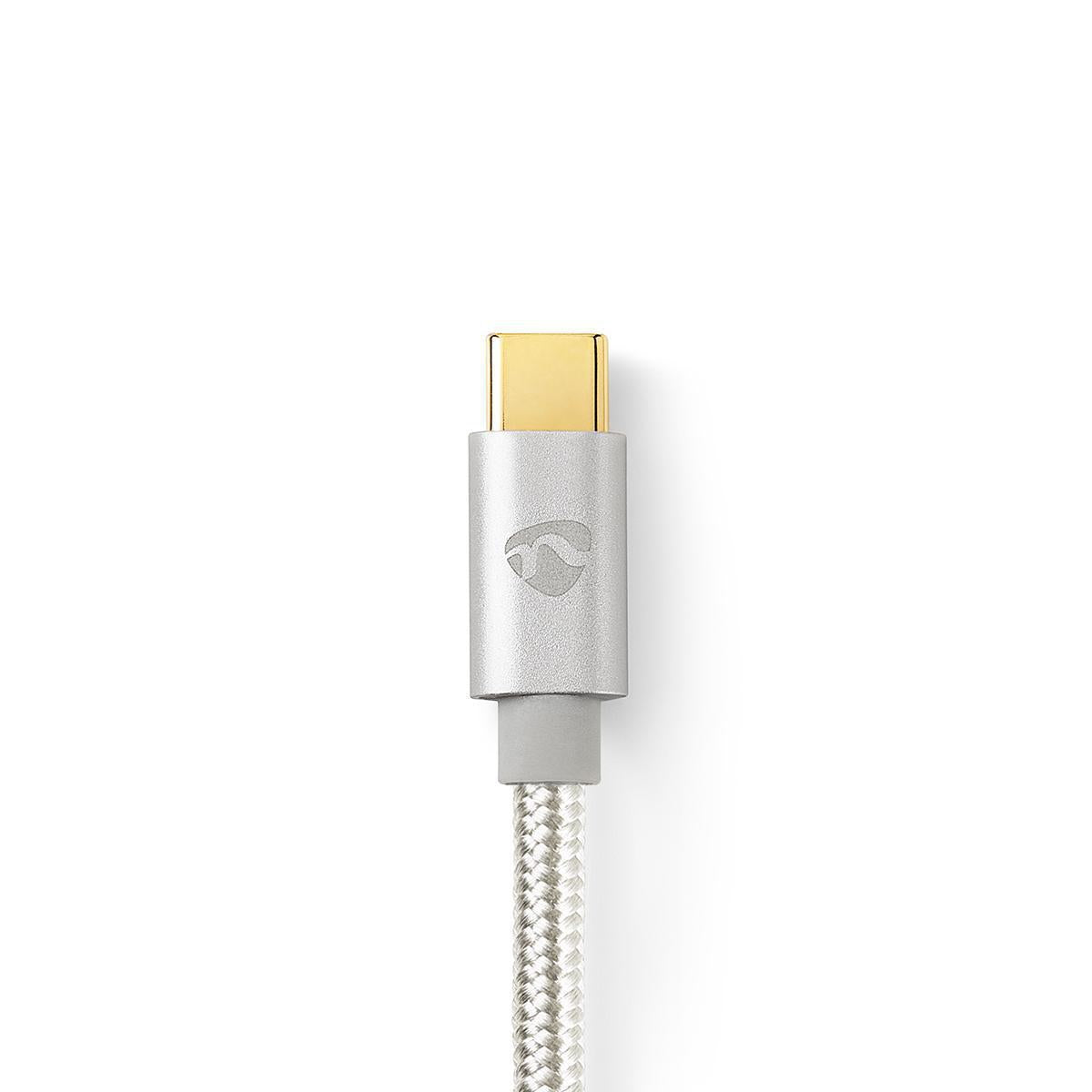 USB cable | USB 2.0 | USB-C™ Male | USB Micro-B Male | 10 W| 480 Mbps | Gold Plated | 3.00 m | Round | Braided / Nylon | Aluminum | Carton with covered window