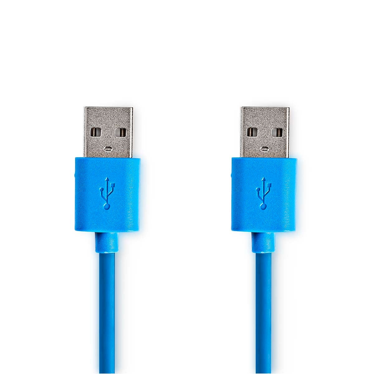 USB cable | USB 3.2 Gen 1 | USB-A Male | USB-A Male | 5 Gbps | Nickel Plated | 1.00 m | Round | PVC | Blue | Plastic bag