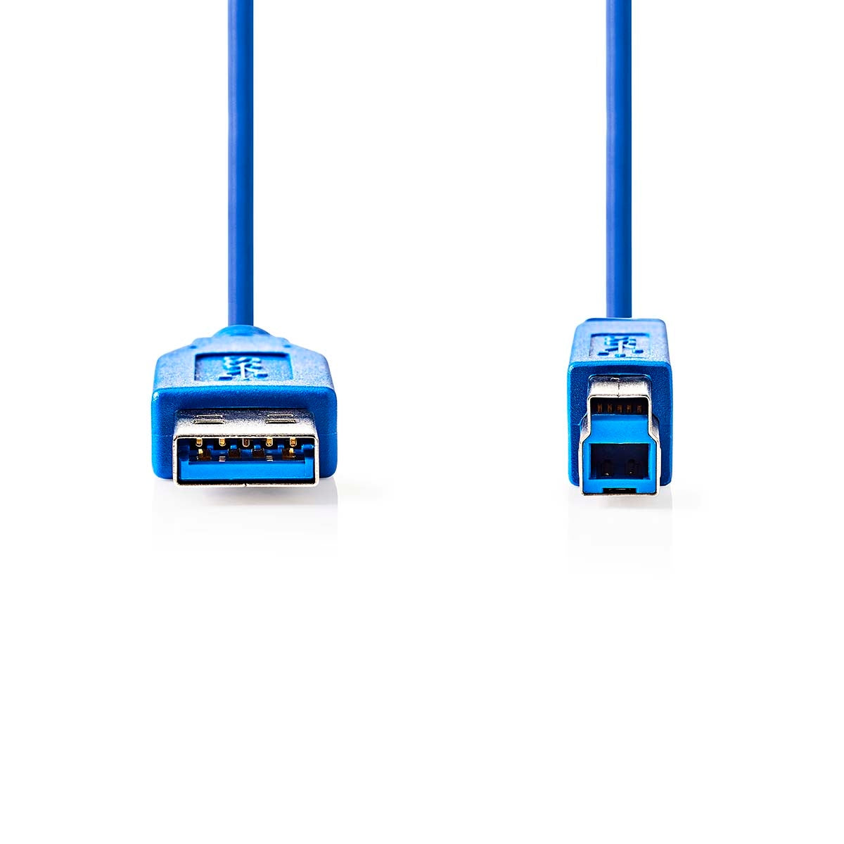 USB cable | USB 3.2 Gen 1 | USB-A Male | USB-B Male | 5 Gbps | Nickel Plated | 2.00 m | Round | PVC | Blue | Envelope