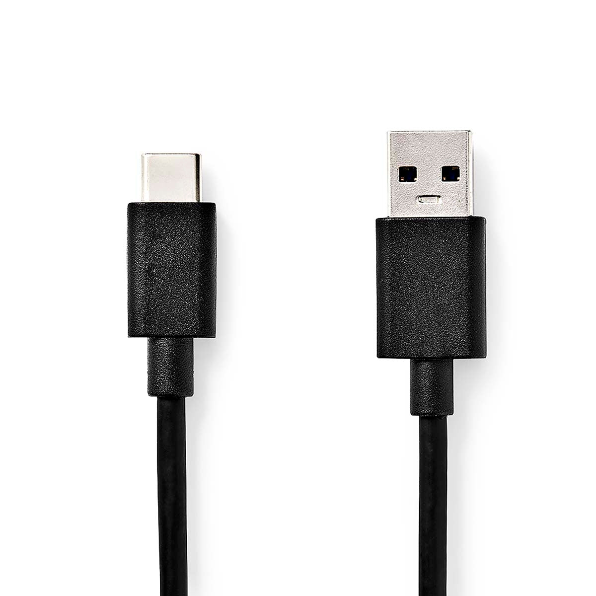 USB cable | USB 3.2 Gen 1 | USB-A Male | USB-C™ Male | 15 W| 5 Gbps | Nickel Plated | 1.00 m | Round | PVC | Black | Label