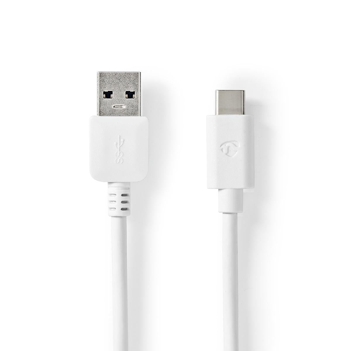 USB cable | USB 3.2 Gen 1 | USB-A Male | USB-C™ Male | 60 W | 5 Gbps | Nickel Plated | 2.00 m | Round | PVC | White | Box