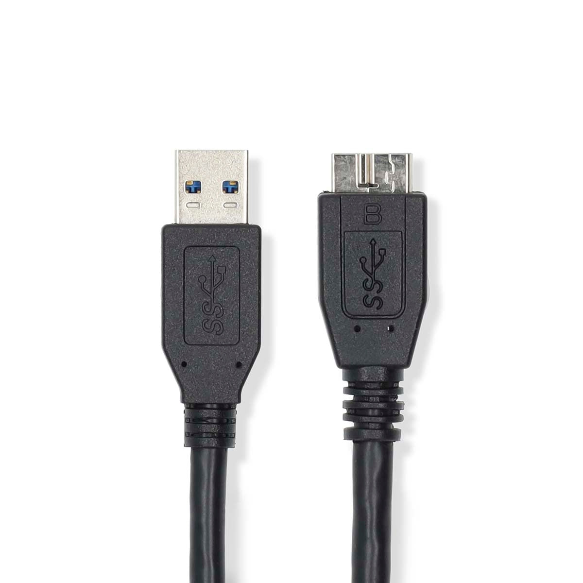 USB cable | USB 3.2 Gen 1 | USB-A Male | USB Micro-B Male | 5 Gbps | Nickel Plated | 0.50 m | Round | PVC | Black | Label