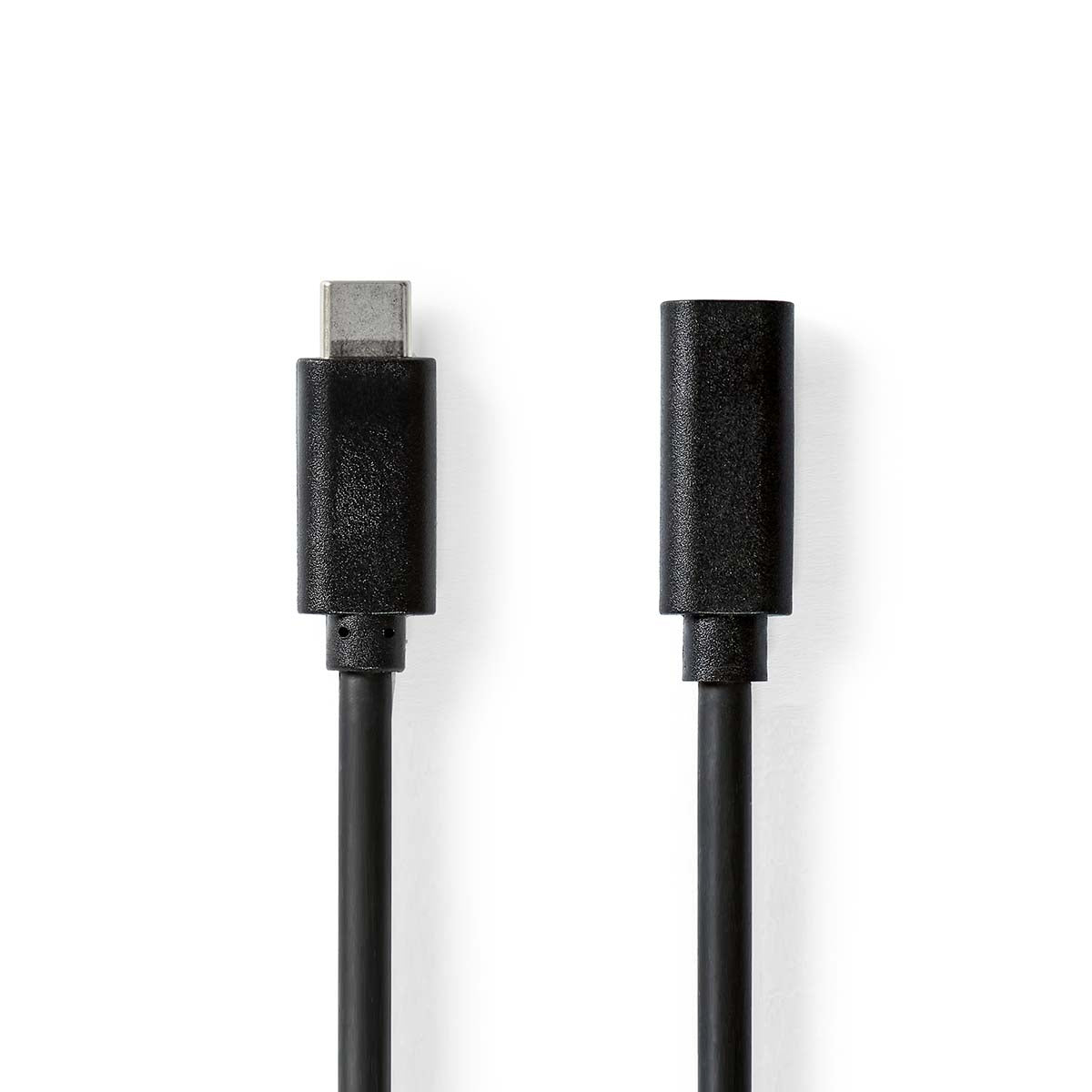 USB cable | USB 3.2 Gen 1 | USB-C™ Male | USB-C™ Female | 60 W | 4K@60Hz | 5 Gbps | Nickel Plated | 2.00 m | Round | PVC | Black | Label