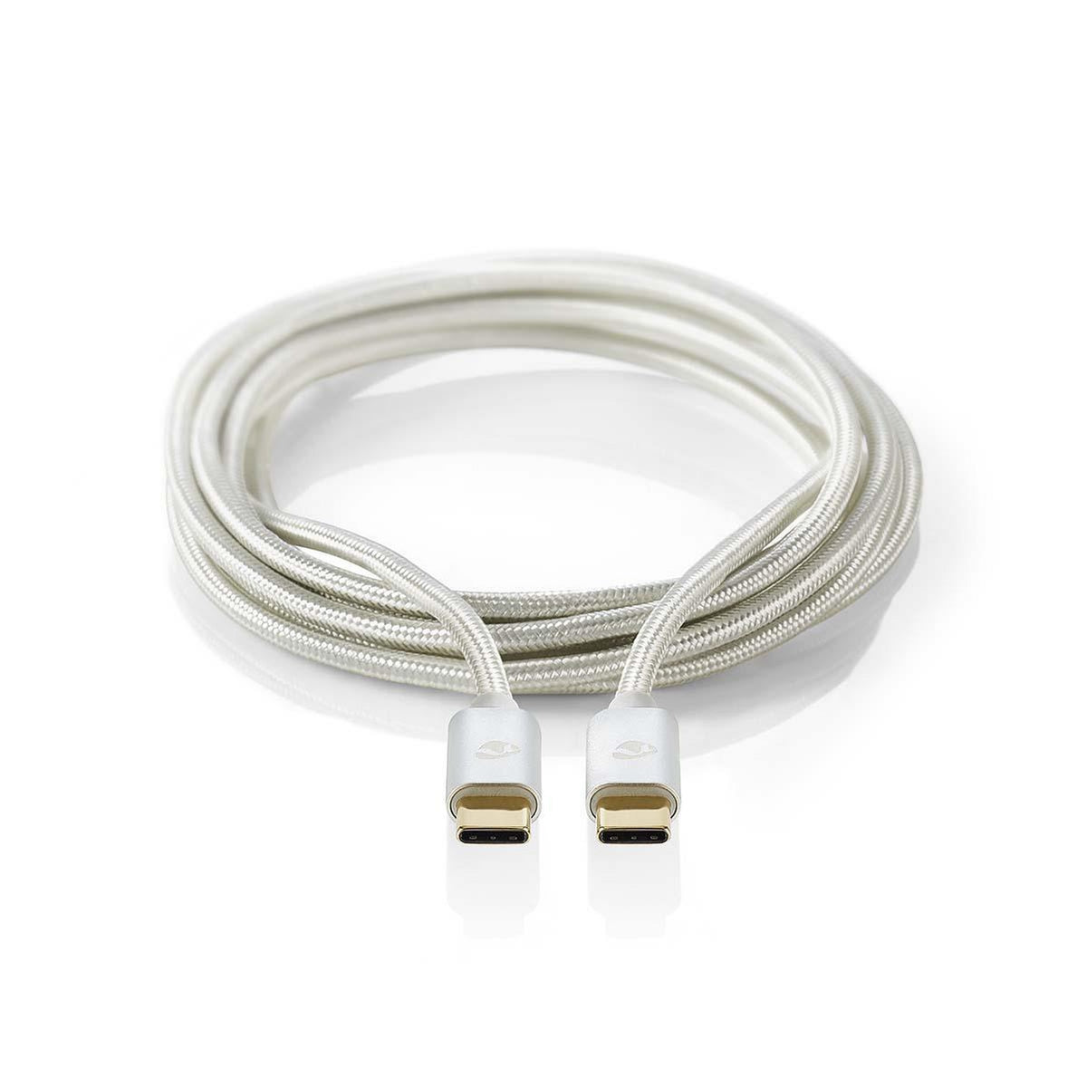 USB cable | USB 3.2 Gen 1 | USB-C™ Male | USB-C™ Male | 60 W | 4K@60Hz | 5 Gbps | Gold Plated | 1.00 m | Round | Braided / Nylon | Aluminum | Carton with covered window